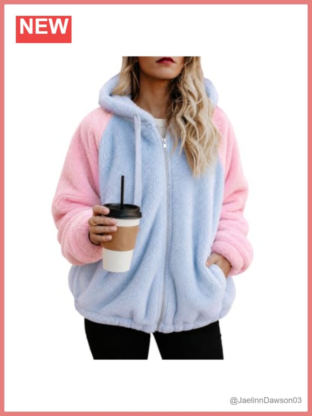 Women's Sherpa Fleece Animal Ear & Tail Hoodie Zip Up Winter Jacket